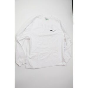 AGOLDE RSVP Gallery Long Sleeve Mock Neck Shirt L White Cotton Streetwear Casual